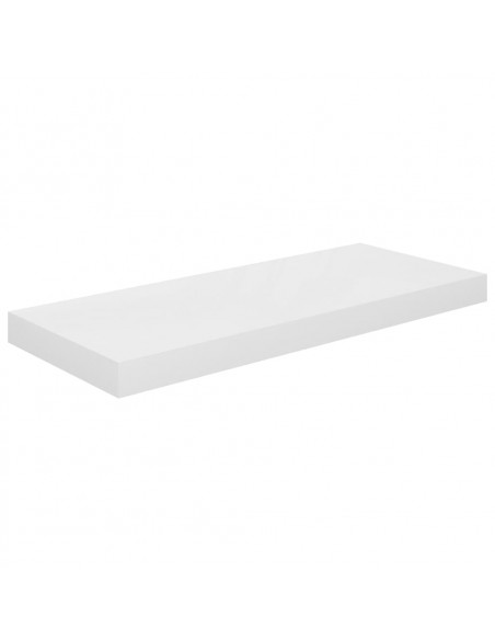 Scaffali a Parete 4 pz Bianco Lucido 60x23,5x3,8 cm in MDF