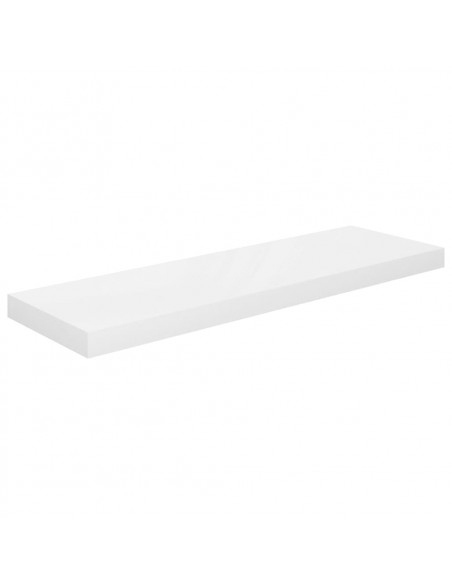 Scaffali a Parete 4 pz Bianco Lucido 80x23,5x3,8 cm in MDF