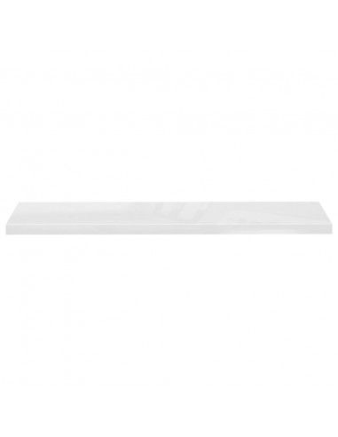 Scaffali a Parete 4 pz Bianco Lucido 120x23,5x3,8 cm in MDF
