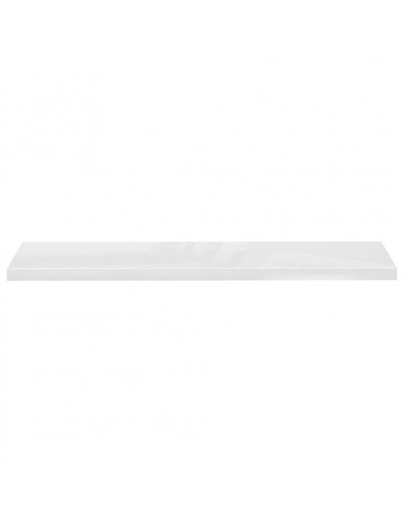 Scaffali a Parete 4 pz Bianco Lucido 120x23,5x3,8 cm in MDF