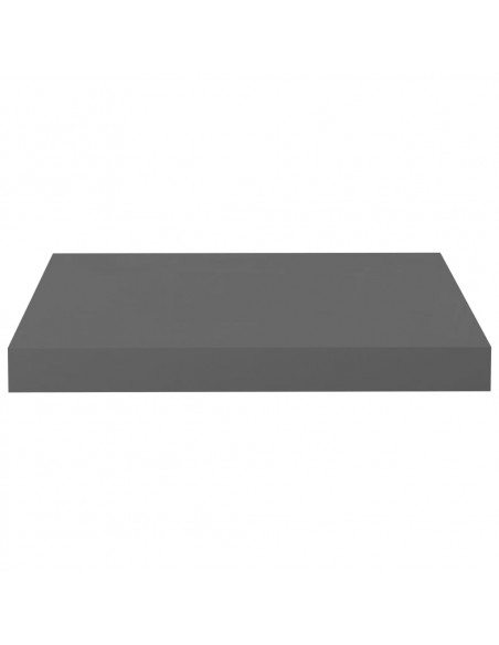 Scaffale a Parete Grigio Lucido 40x23x3,8 cm in MDF