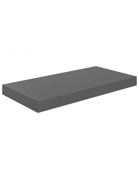 Scaffale a Parete Grigio Lucido 50x23x3,8 cm in MDF