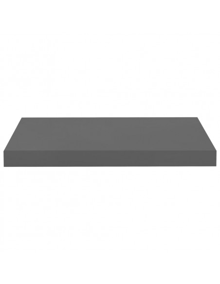Scaffale a Parete Grigio Lucido 50x23x3,8 cm in MDF