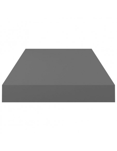 Scaffale a Parete Grigio Lucido 50x23x3,8 cm in MDF