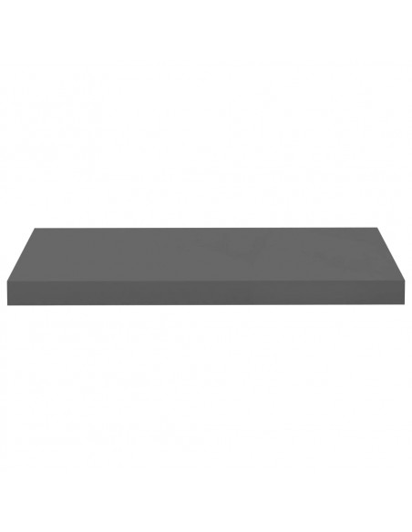 Scaffale a Parete Grigio Lucido 60x23,5x3,8 cm in MDF