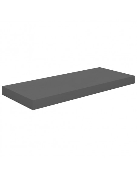 Scaffali a Parete 4 pz Grigio Lucido 60x23,5x3,8 cm in MDF