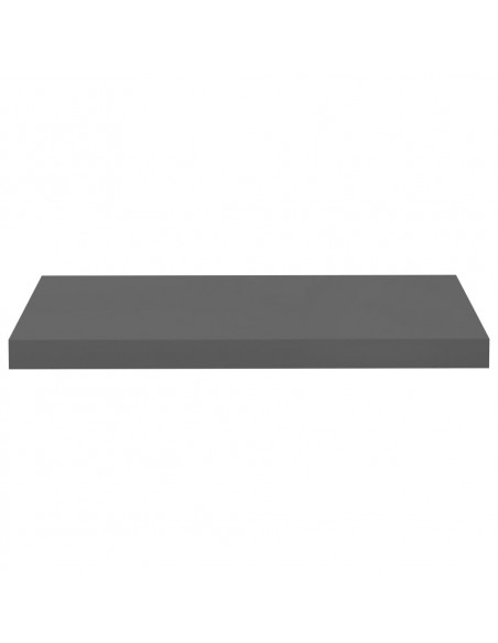 Scaffali a Parete 4 pz Grigio Lucido 60x23,5x3,8 cm in MDF