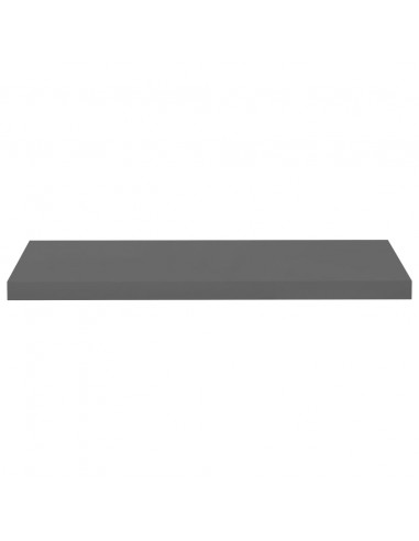 Scaffale a Parete Grigio Lucido 80x23,5x3,8 cm in MDF