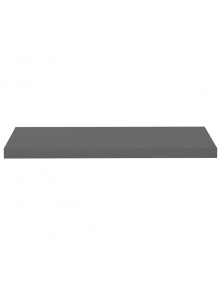 Scaffale a Parete Grigio Lucido 80x23,5x3,8 cm in MDF