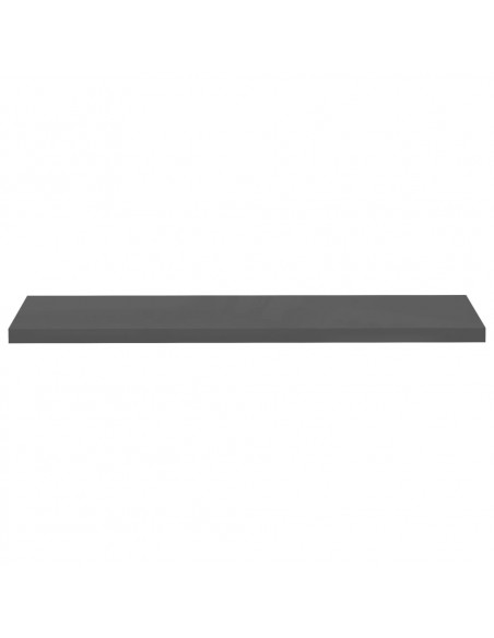 Scaffale a Parete Grigio Lucido 120x23,5x3,8 cm in MDF
