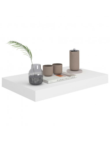 Scaffale a Parete Bianco 40x23x3,8 cm in MDF