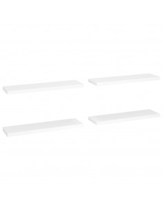 Scaffali a Parete 4 pz Bianchi 90x23,5x3,8 cm in MDF 2