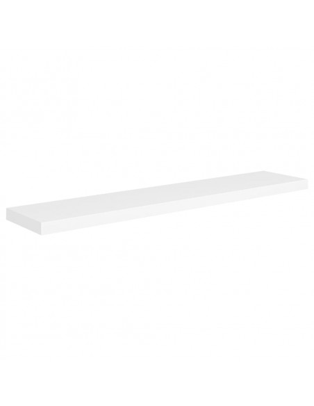 Scaffali a Parete 2 pz Bianchi 120x23,5x3,8 cm in MDF