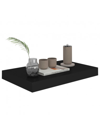 Scaffali a Parete 2 pz Neri 40x23x3,8 cm in MDF