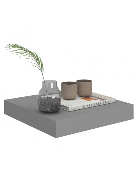Scaffale a Parete Grigio 23x23,5x3,8 cm in MDF