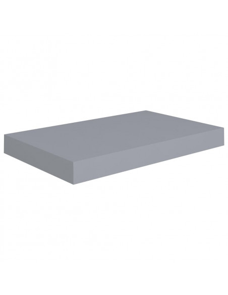 Scaffale a Parete Grigio 40x23x3,8 cm in MDF
