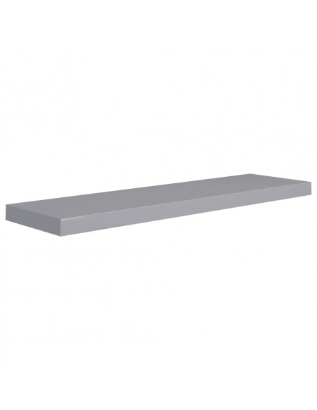Scaffali a Parete 2 pz Grigi 90x23,5x3,8 cm in MDF