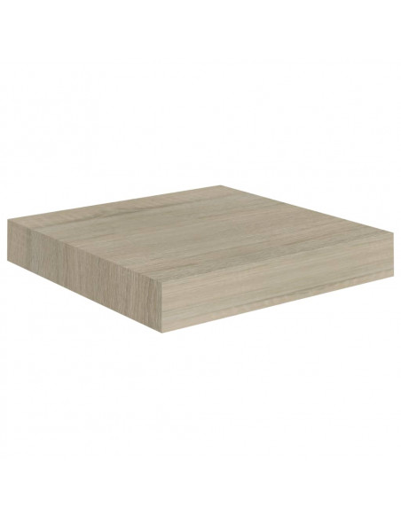 Scaffali a Parete 2 pz Rovere 23x23,5x3,8 cm in MDF