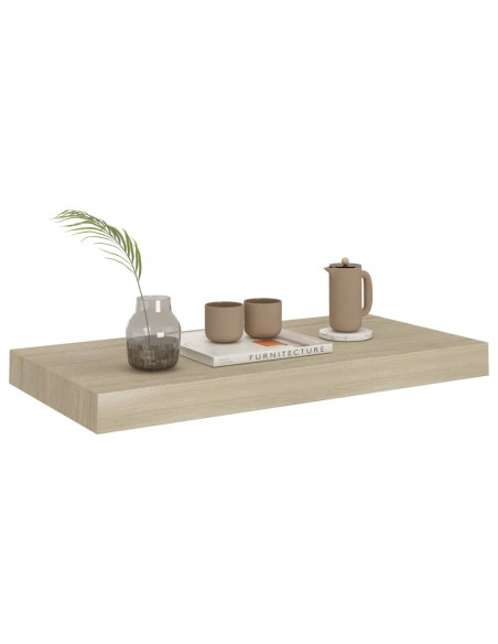 Scaffale a Parete Rovere 40x23x3,8 cm in MDF