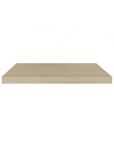 Scaffali a Parete 2 pz Rovere 60x23,5x3,8 cm in MDF