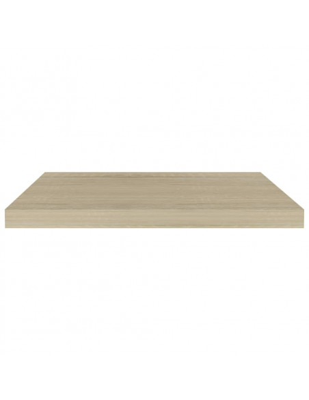 Scaffali a Parete 2 pz Rovere 60x23,5x3,8 cm in MDF