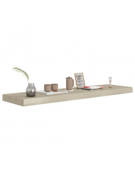 Scaffale a Parete Rovere 90x23,5x3,8 cm in MDF