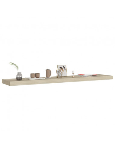 Scaffale a Parete Rovere 120x23,5x3,8 cm in MDF