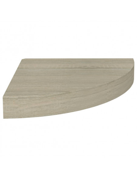 Scaffali Angolari a Parete 4 pz Rovere 25x25x3,8 cm in MDF