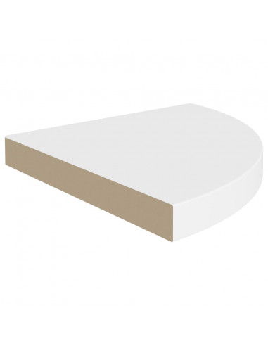 Scaffali Angolari a Parete 2 pz Bianchi 35x35x3,8 cm in MDF
