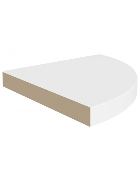 Scaffali Angolari a Parete 2 pz Bianchi 35x35x3,8 cm in MDF