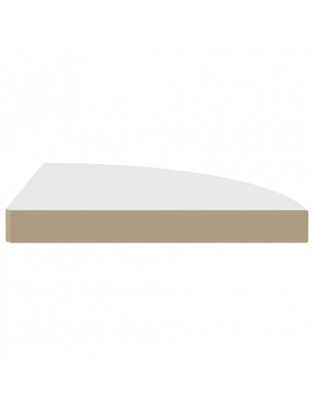 Scaffali Angolari a Parete 2 pz Bianchi 35x35x3,8 cm in MDF