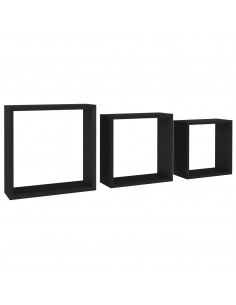 Mensole a Cubo da Parete 3 pz Bianche in MDF 2