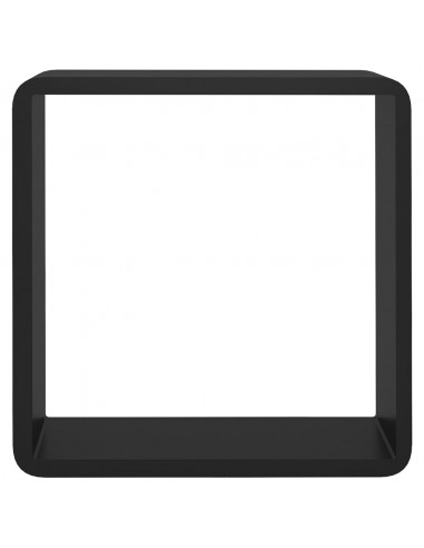 Mensole a Cubo da Parete 3 pz Nere in MDF