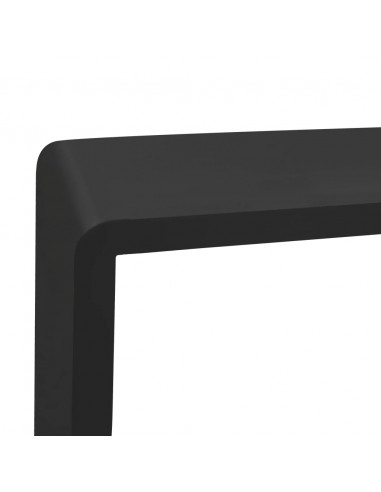 Mensole a Cubo da Parete 3 pz Nere in MDF