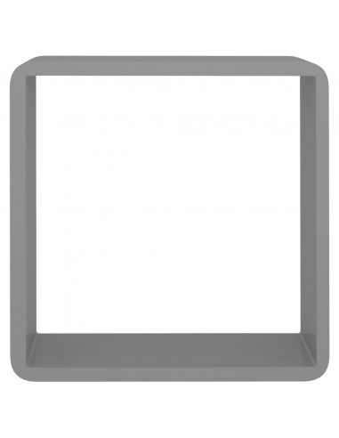 Mensole a Cubo da Parete 3 pz Grigie in MDF