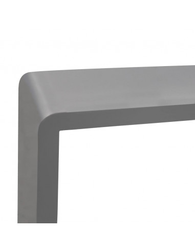 Mensole a Cubo da Parete 3 pz Grigie in MDF