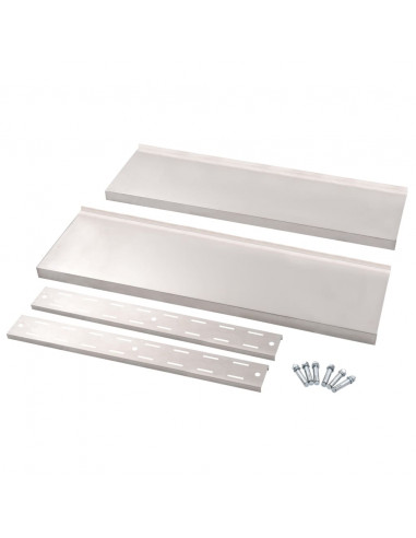 Mensola a Sospensione a 2 Livelli in Acciaio Inox 100x30 cm