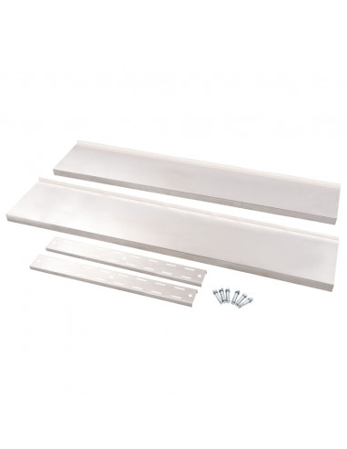 Mensola a Sospensione a 2 Livelli in Acciaio Inox 150x30 cm