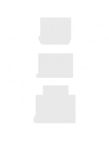 Mensole a Muro 3 pz Bianco in Legno Multistrato