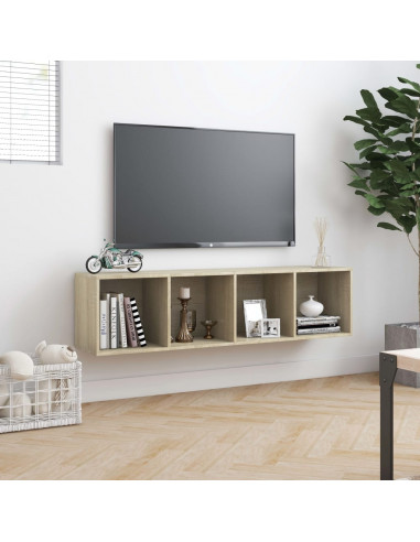 Libreria/Mobile TV Rovere Sonoma 143x30x36 cm