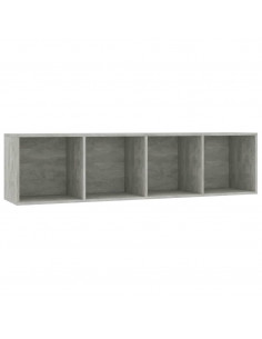 Libreria/Mobile TV Grigio Cemento 143x30x36 cm 2
