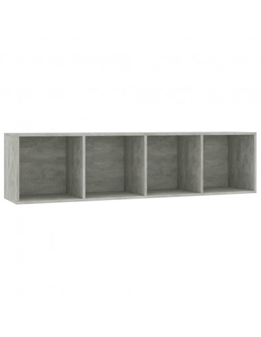 Libreria/Mobile TV Grigio Cemento 143x30x36 cm