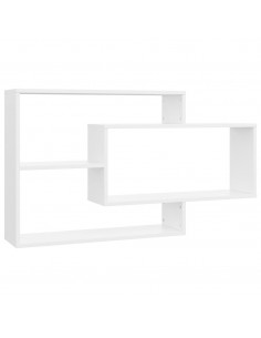 Mensole a Muro Bianche 104x20x58,5 cm in Legno Multistrato 2