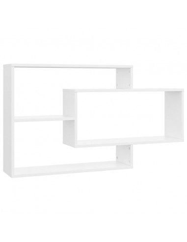 Mensole a Muro Bianche 104x20x58,5 cm in Legno Multistrato