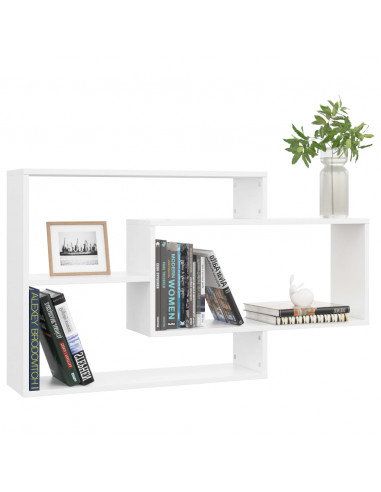 Mensole a Muro Bianche 104x20x58,5 cm in Legno Multistrato