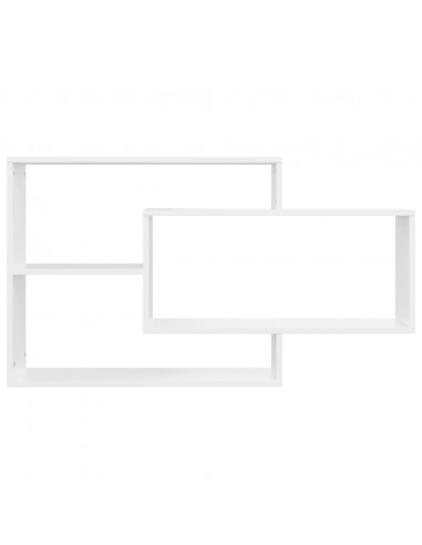 Mensole a Muro Bianche 104x20x58,5 cm in Legno Multistrato