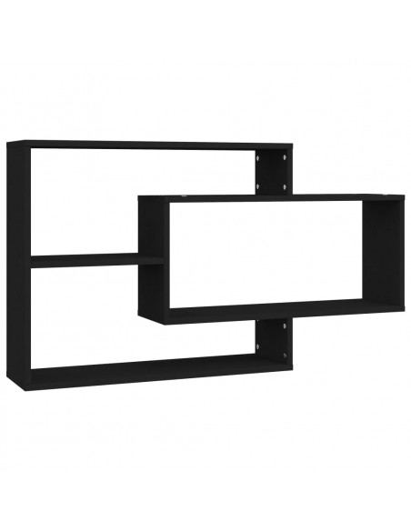 Mensole a Muro Nere 104x20x58,5 cm in Legno Multistrato