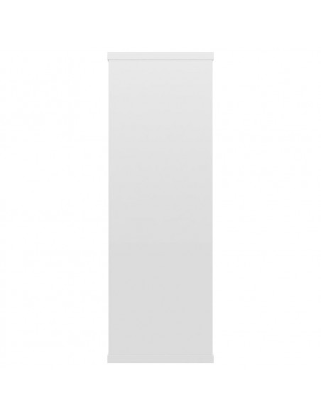 Mensole a Muro Bianco Lucido 104x20x58,5cm in Legno Multistrato
