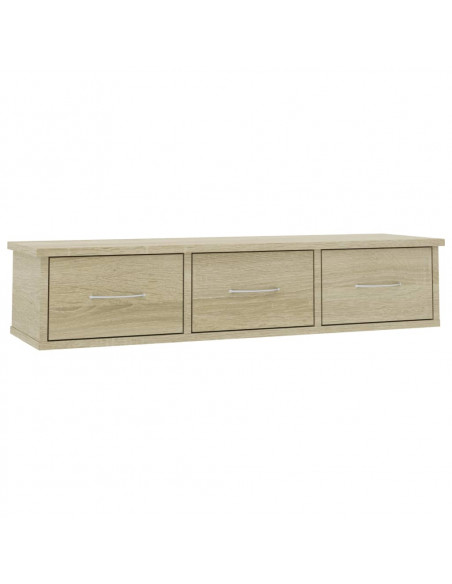 Scaffale Cassetti Parete Rovere Sonoma 88x26x18,5cm Multistrato