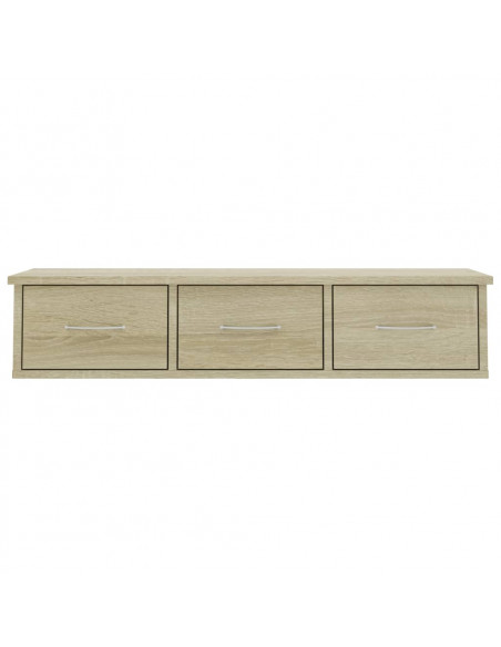 Scaffale Cassetti Parete Rovere Sonoma 88x26x18,5cm Multistrato